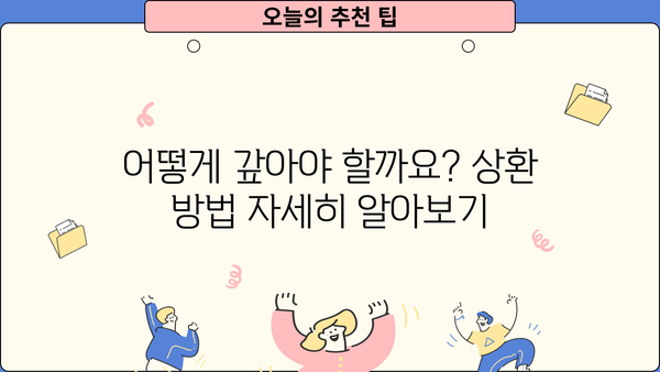 근로복지공단 생활안정 지원금 상환, 궁금한 모든 것! | 상환 기간, 방법, 주의 사항