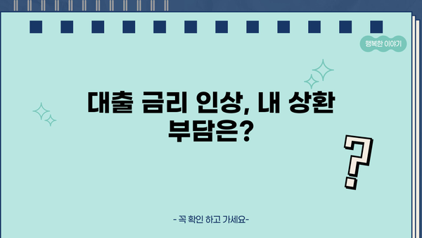 국민은행 대출 금리 인상, 궁금한 점 바로 해결! 질문과 답변 총정리 | 금리 인상, 대출 상환, 이자 계산, 대출 금리 변동