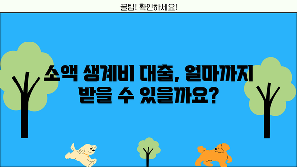 긴급한 생계비 마련, 정부지원 소액생계비대출로 해결하세요! | 한도, 금리, 조건, 신청방법 완벽 가이드