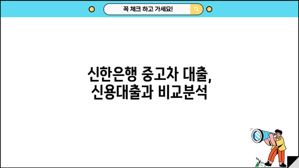 신한은행 중고차 대출 한도 & 금리 상세 분석| 조건별 최대 한도와 금리 비교 | 중고차 대출, 신용대출, 한도 계산, 금리 비교