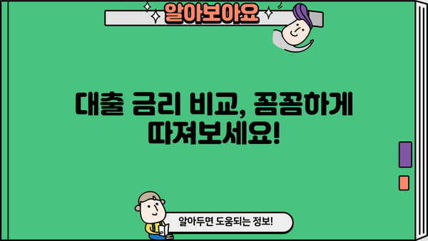 대출금리 계산법 완벽 가이드| 내 상황에 맞는 금리 비교 & 계산 | 대출, 금리 비교, 이자 계산, 금융 팁