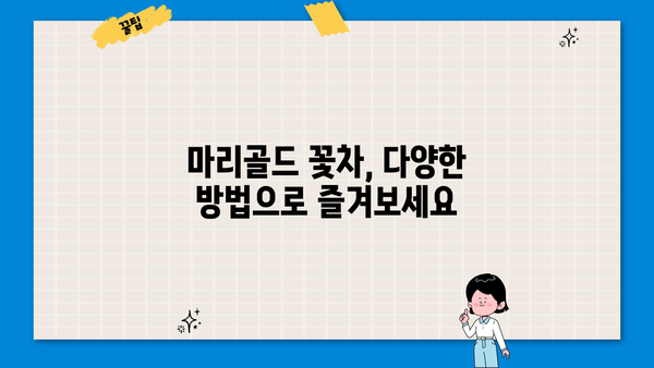 루테인, 지아잔틴 풍부한 마리골드 꽃차 효능과 꽃말 | 눈 건강, 항산화, 마리골드차 효능, 마리골드 꽃말