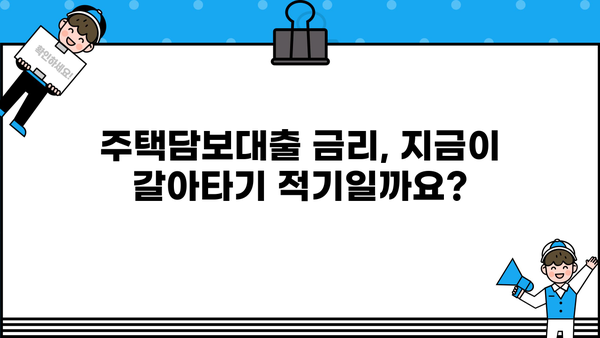 주택담보대출 금리 갈아타기 완벽 가이드| 고정 vs 변동, 대환대출 진행 방법 (5년, 10년, 20년, 50년 만기까지!) | 주담대, 금리 비교, 대출 상환