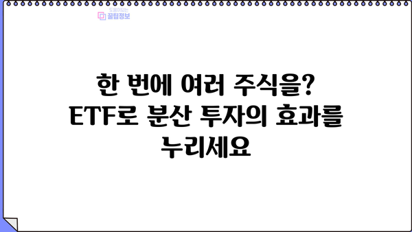 주식 투자의 새로운 지평, 주식ETF 완벽 가이드 | ETF, 투자 전략, 분산 투자, 장점, 단점, 추천