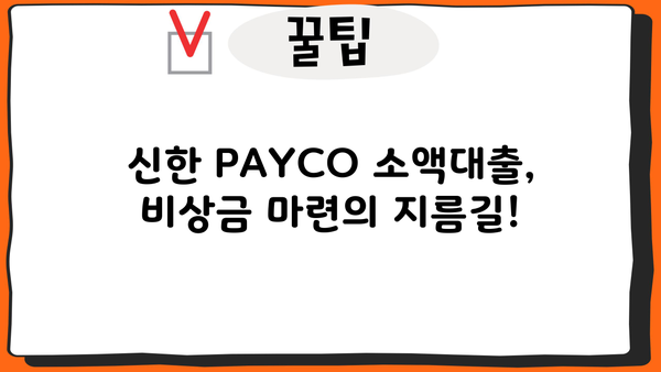 신한 PAYCO 소액대출 완벽 가이드| 조건, 한도, 금리, 기간, 중도상환까지 한눈에! | 신한은행, 소액대출, 신용대출, 비상금