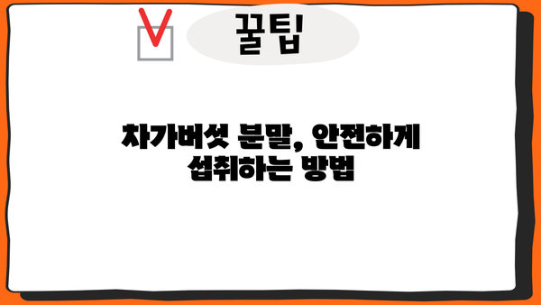 차가버섯 효능 분말, 부작용 없이 안전하게 먹는 방법 | 건강, 면역력, 항암 효과, 차가버섯 분말 섭취 가이드