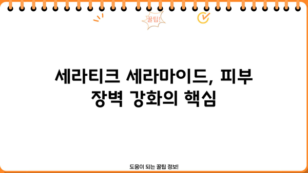 세라티크 세라마이드 효능| 피부암 예방에 도움이 될까요? | 피부 건강, 세라마이드, 피부암 예방, 세라티크
