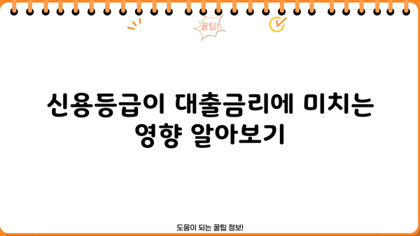 나에게 맞는 대출금리 예상하기 | 신용등급, 대출종류, 금리 비교, 대출 계산기