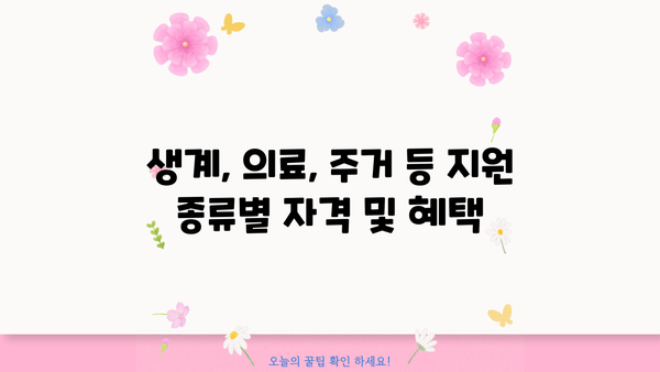 기초생활수급자 및 차상위계층 지원 정책 총정리 | 2023년 최신 정보, 혜택, 신청 방법