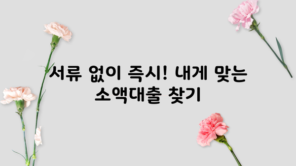 빠르고 간편하게! 한도 높은 무서류 소액 대출 즉시 비교 |  대출, 소액대출, 무서류, 비교, 즉시