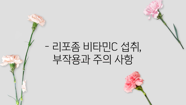 리포좀 비타민C 효능, 부작용, 추천 제품 총정리 | 피부 건강, 흡수율, 비타민C 섭취