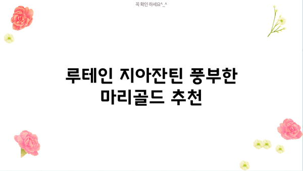 눈 건강 지키는 루테인 지아잔틴! 마리골드 효능 & 추천 꽃차 | 루테인, 지아잔틴, 마리골드, 눈 건강, 꽃차