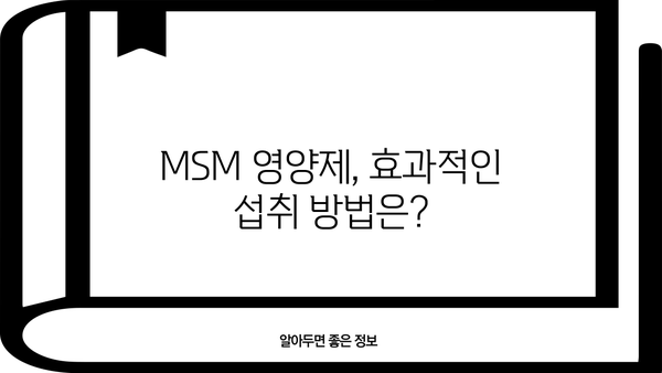 MSM 식이유황의 관절 건강 효능| 엠에스엠 영양제 선택 가이드 | 관절 건강, 엠에스엠 효능, 영양제 추천