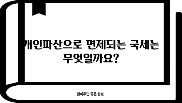 개인파산 시 국세 면제, 어떻게 가능할까요? | 개인파산, 국세, 면제, 절차, 정보