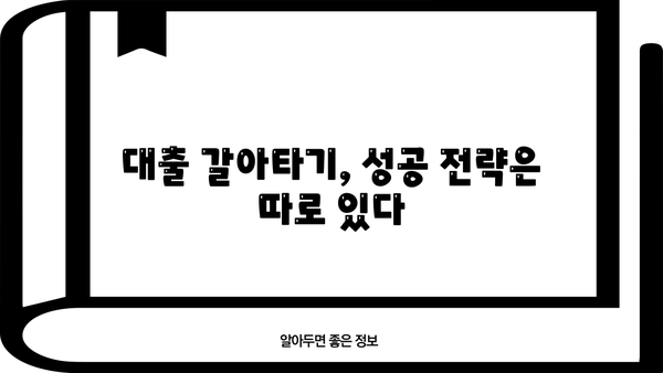 대출 갈아타기, 언제가 적기일까요? | 대출 갈아타기 시기, 최적의 타이밍, 금리 비교, 성공 전략