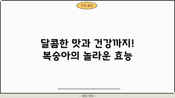 복숭아 효능, 칼로리, 폐 건강까지! 🍑 복숭아 제대로 알고 먹는 법 | 복숭아 효능, 복숭아 칼로리, 복숭아 보관, 복숭아 부작용