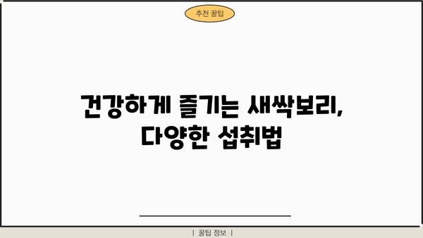 새싹보리 효능과 먹는 법| 건강과 활력을 채우는 똑똑한 선택 | 건강, 영양, 섭취방법, 효능, 부작용