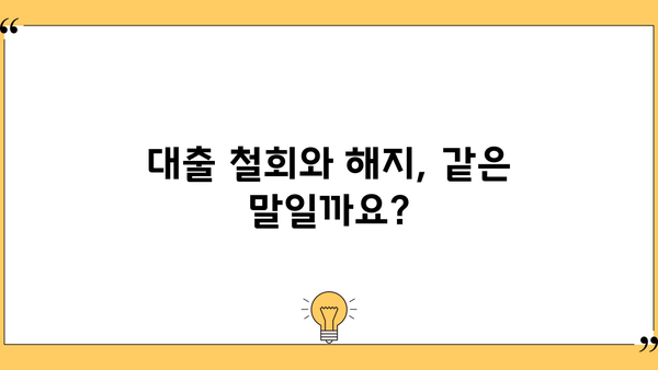 대출 철회 vs 해지| 똑같은 말일까요? 차이점 정확히 알아보기 | 대출, 계약, 소비자 권리