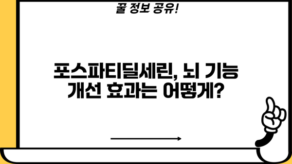 포스파티딜세린 분말| 효능, 효과, 뇌영양제 추천 & 부작용 완벽 가이드 | 건강, 두뇌 기능, 기억력, 집중력