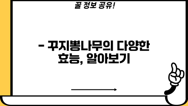 꾸지뽕 효능 & 구지뽕 잎 추출물의 놀라운 효능 | 건강, 항산화, 면역력, 꾸지뽕나무, 잎 추출물, 효능 정리