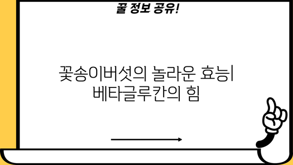 꽃송이버섯 효능, 베타글루칸, 효소, 먹는 법, 부작용 총정리 | 건강, 면역력, 항암 효과, 섭취 방법, 주의 사항
