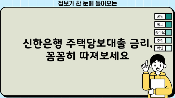 신한은행 주택담보대출 금리 비교 & 최저금리 찾기 | 주택담보대출, 금리 비교, 신청 방법, 조건