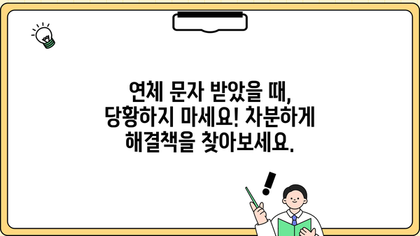대출 연체 문자 받았을 때, 당황하지 말고! | 연체 해결 팁, 대출 상환, 금융 상담, 연체 이자