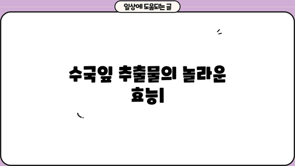 수국잎 추출물 효능| 다이어트와 피부 미인을 위한 놀라운 비밀 | 수국잎, 추출물, 분말, 다이어트, 피부