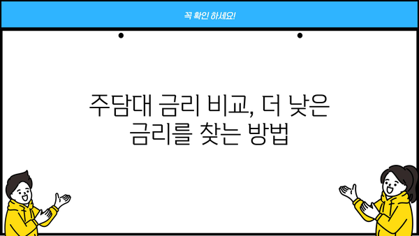 주택담보대출 금리 갈아타기 완벽 가이드| 고정 vs 변동, 대환대출 진행 방법 (5년, 10년, 20년, 50년 만기까지!) | 주담대, 금리 비교, 대출 상환