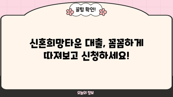 국민은행 신혼희망타운 전용 주택담보대출 1.6% 금리 혜택! 조건 및 한도 자세히 알아보기 | 신혼부부, 주택담보대출, 금리 비교