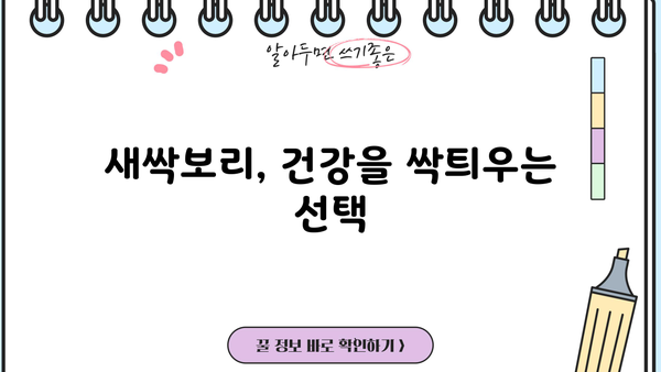 새싹보리 효능과 먹는 법| 건강과 활력을 채우는 똑똑한 선택 | 건강, 영양, 섭취방법, 효능, 부작용
