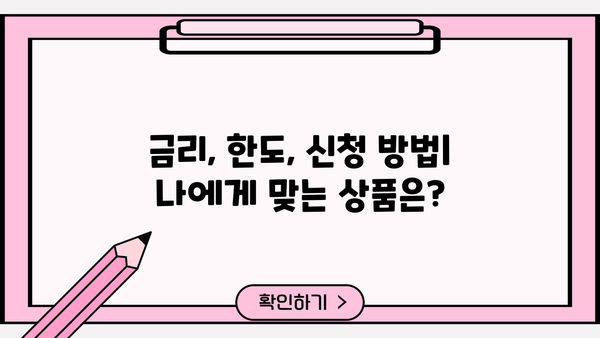 카카오뱅크 신용대출 TOP 4 비교분석| 금리, 한도, 신청방법 완벽 정리 | 추천 & 장단점