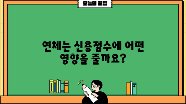 대출 연체가 신용점수에 미치는 영향| 꼼꼼히 알아보기 | 신용점수 하락, 연체 관리, 신용 회복