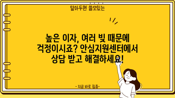 직장인 채무통합, 안심지원센터에서 저금리 대환대출로 해결하세요! | 1차 상담, 무료 지원
