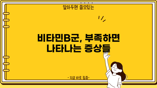 비타민B군 완벽 가이드| 효능, 역할, 섭취 방법, 부작용 총정리 | 건강, 영양, 비타민B1, B2, B6, B12