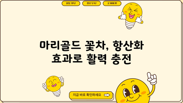 루테인, 지아잔틴 풍부한 마리골드 꽃차 효능과 꽃말 | 눈 건강, 항산화, 마리골드차 효능, 마리골드 꽃말