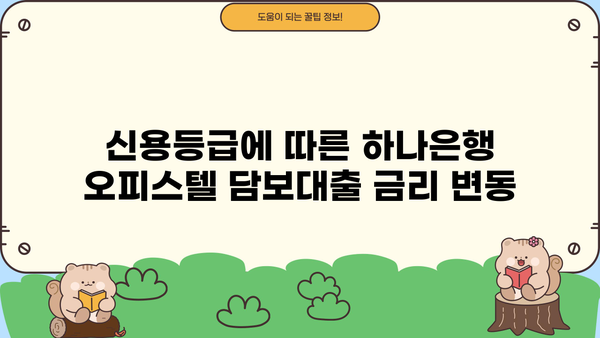 하나은행 주거용 오피스텔 담보대출 완벽 가이드| 한도, 금리, 상환, 중도상환, 신용등급, 서류까지 | 주택담보대출, 오피스텔 담보대출, 부동산 대출