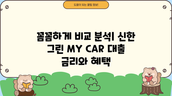 신한은행 신한 그린 MY CAR 대출 신한카드 결제| 상품 소개 & 혜택 총정리 | 자동차 대출, 신한카드, 금리 비교