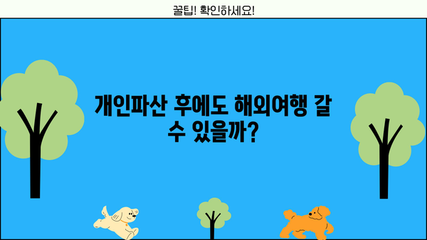 개인파산 후 해외여행, 가능할까요? | 개인파산, 해외여행, 여권, 출국금지, 파산면책