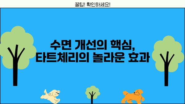 숙면을 위한 선택! 타트체리 효능과 멜라토닌 생성의 비밀 | 수면 개선, 멜라토닌, 타트체리 효능, 건강