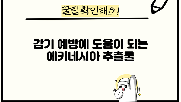 에키네시아 추출물 영양제| 효능과 부작용 완벽 가이드 | 면역력 강화, 감기 예방, 건강 정보