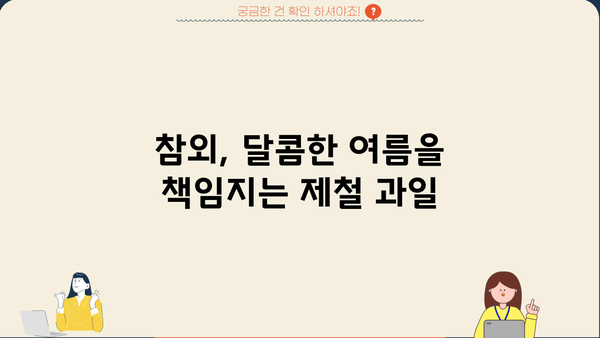 참외의 모든 것| 효능, 칼로리, 껍질 보관법, 부작용까지! | 여름 제철 과일, 참외 효능, 참외 껍질 활용, 참외 부작용