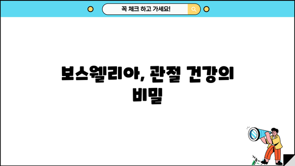 관절 건강 지키는 보스웰리아| 효능, 크림 & 가루, 복용법 & 부작용 총정리 | 관절염, 통증 완화, 천연 성분
