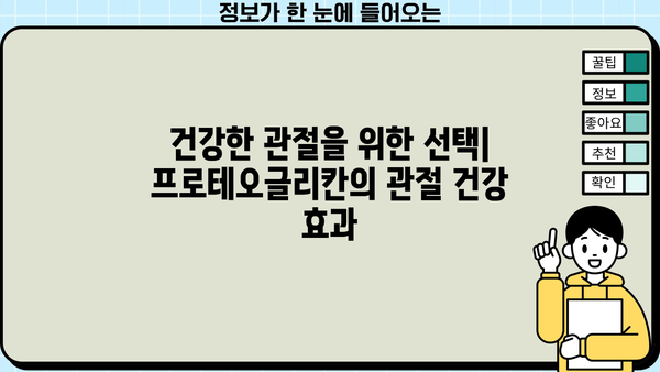프로테오글리칸 효능, 부작용, 추천 제품 총정리 | 피부 건강, 관절 건강, 효과적인 활용법