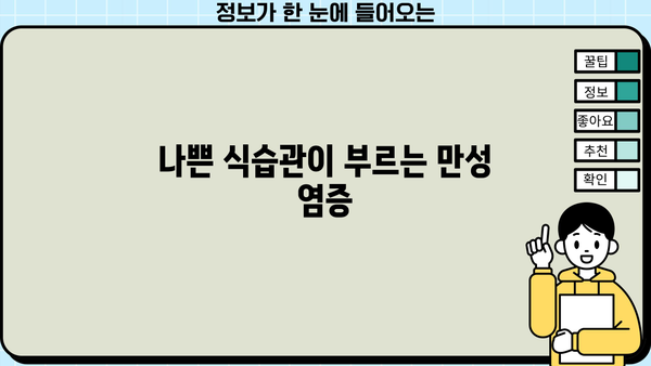 만성염증과 급성염증| 차이점, 원인, 그리고 만성염증에 좋은 음식 | 건강, 염증, 식단, 관리