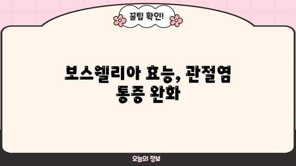 관절 건강 지키는 보스웰리아| 효능, 크림 & 가루, 복용법 & 부작용 총정리 | 관절염, 통증 완화, 천연 성분