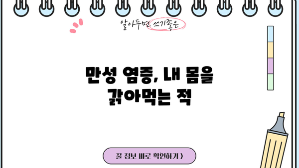 만성염증과 급성염증| 차이점, 원인, 그리고 만성염증에 좋은 음식 | 건강, 염증, 식단, 관리